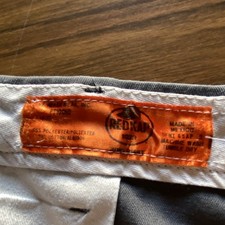 Red Kap 1022 Gray Work Pants Men  s Size 34 65 Polyester 35 Cotton