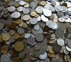 9 kg Münzen aus alle Welt. Meisten sind aus Europa