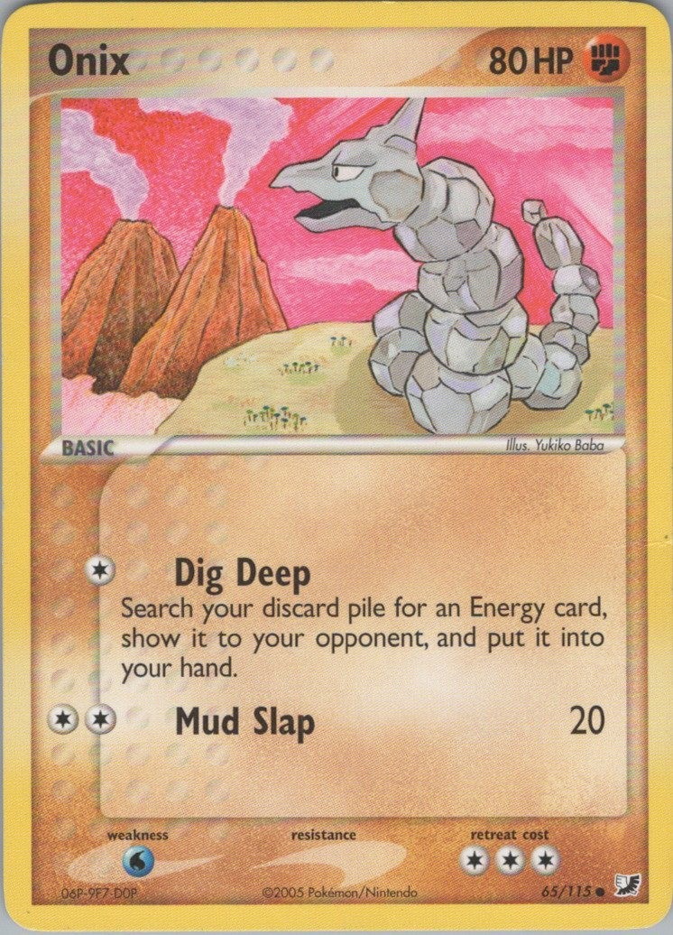 Onix 65/115 Common Unseen Forces Pokemon Lightly Played