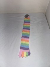 Vintage Toastie Toes Toe Socks Pastel Rainbow Womens Taiwan NOS Acrylic Y2K