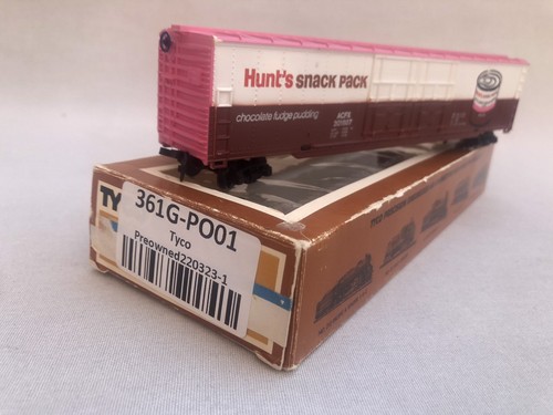 Tyco 361G Spur HO Hunt’s Snack Pack Promo 62’ Box Car 201607 sehr guter Zustand + verpackt | Condition: Used