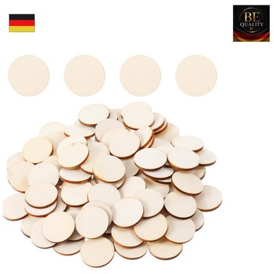 100 Stück Holzplättchen Rund Klein Runde Holzscheiben Zum Basteln 2,5cm Mini Hol