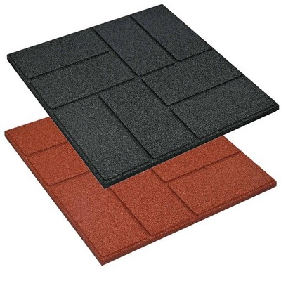 6er Set Gehwegplatten Gummi Gehwegstein Gehwegfliesen für Gartenwege Außen Dekor