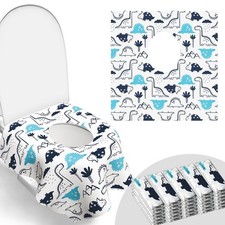 30 Pack Toilet Seat Covers Disposable, Large Waterproof Potty Dinosaur