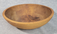 Vintage Munising Wooden Dough Bowl Farmhouse 13.5 x 12.75 x 4