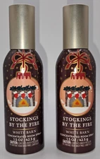 NEW! Bath & Body Works Stockings by the Fire Room Spray 2PC Set 