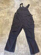 Duluth Trading Co Gray Flex Fire Hose Bib Overalls Men s 2XL x 30 Work Utility