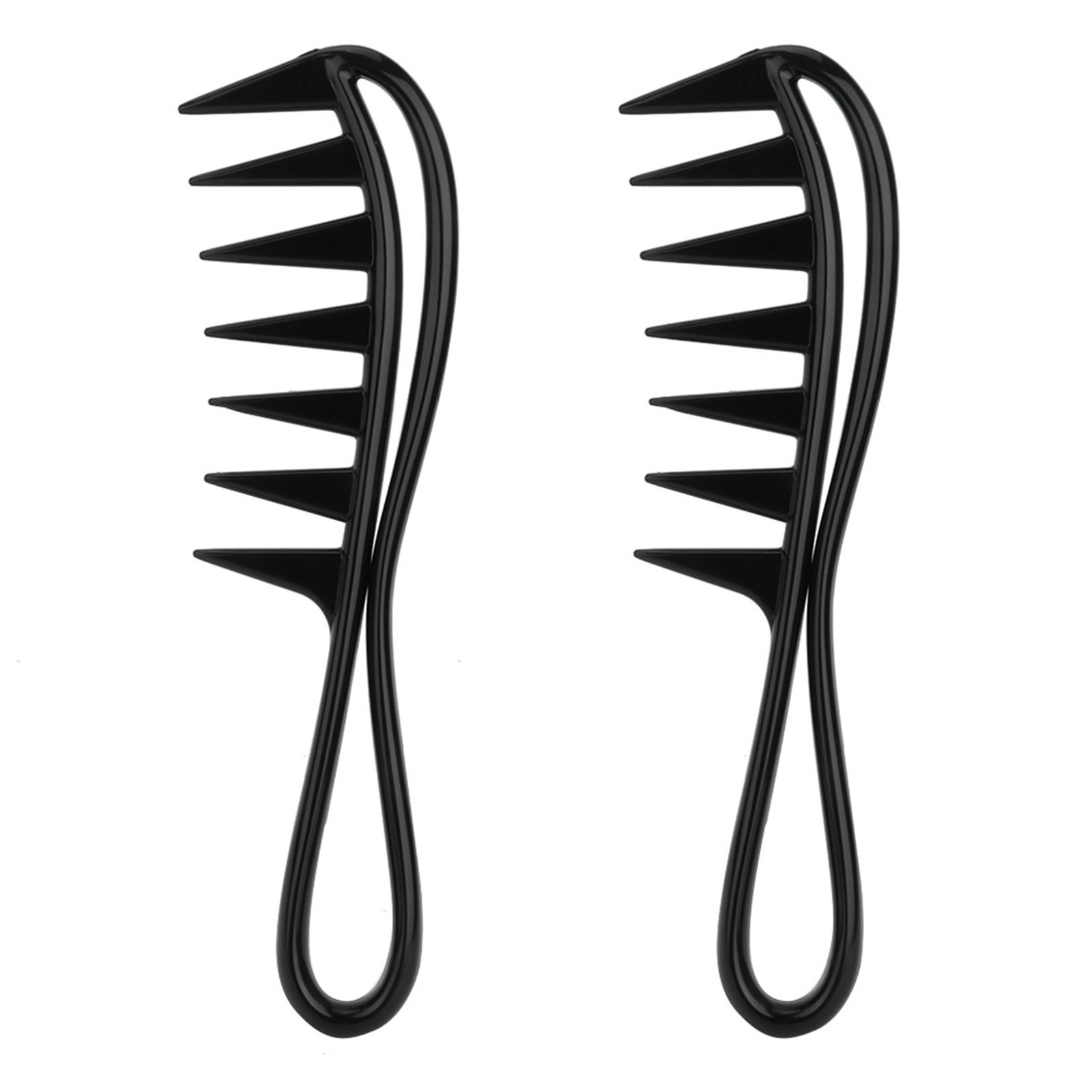 2pcs Professional Salon Wide Teeth Comb Curly Hair Hairdressing Comb H CUT