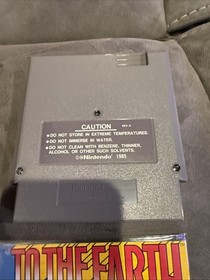 To The Earth Nintendo NES Game & Manual Tested ! 