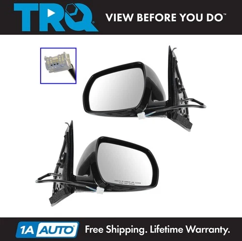 TRQ Power Black Side Mirrors Set of 2 Pair LH & RH For 03-04 Murano
