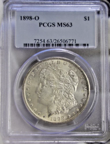 1898 O US Morgan Silver Dollar $1 PCGS MS63