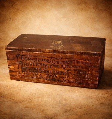 EXT Rare 1904-1914 Triple World s Fair Bertolli Crate | St. Louis, Milan, Genoa