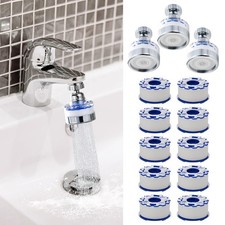 3 Pack Sink Water Filter Faucet and 10 Filter Elements Set, 360  Rotating Ba...