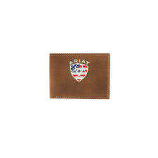Ariat American Flag Embroidered Aged Back Bifold Wallet A35549217