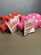 Multipet Valentines Globlet 4  Pigs Set Of Two Latex Squeaky Dog Toys