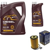 SCT Inspektionspaket 6L Mannol Diesel TDI 5W-30 FüR VW Touran 2.0