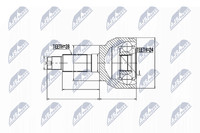 Gelenksatz Antriebswelle NTY NPZ-MZ-046 FüR Mazda BK CR BL CW BK12 BK14 Turbo