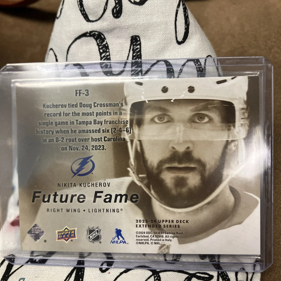 23-24 UD Extended Series Hockey HoloGrFX Future Fame FF-3 Nikita Kucherov - Image 2 of 2