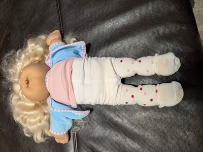 Vintage 1984 Cabbage Patch Kids Cornsilk  Blonde Hair Blue Eyes Two Teeth Toofie