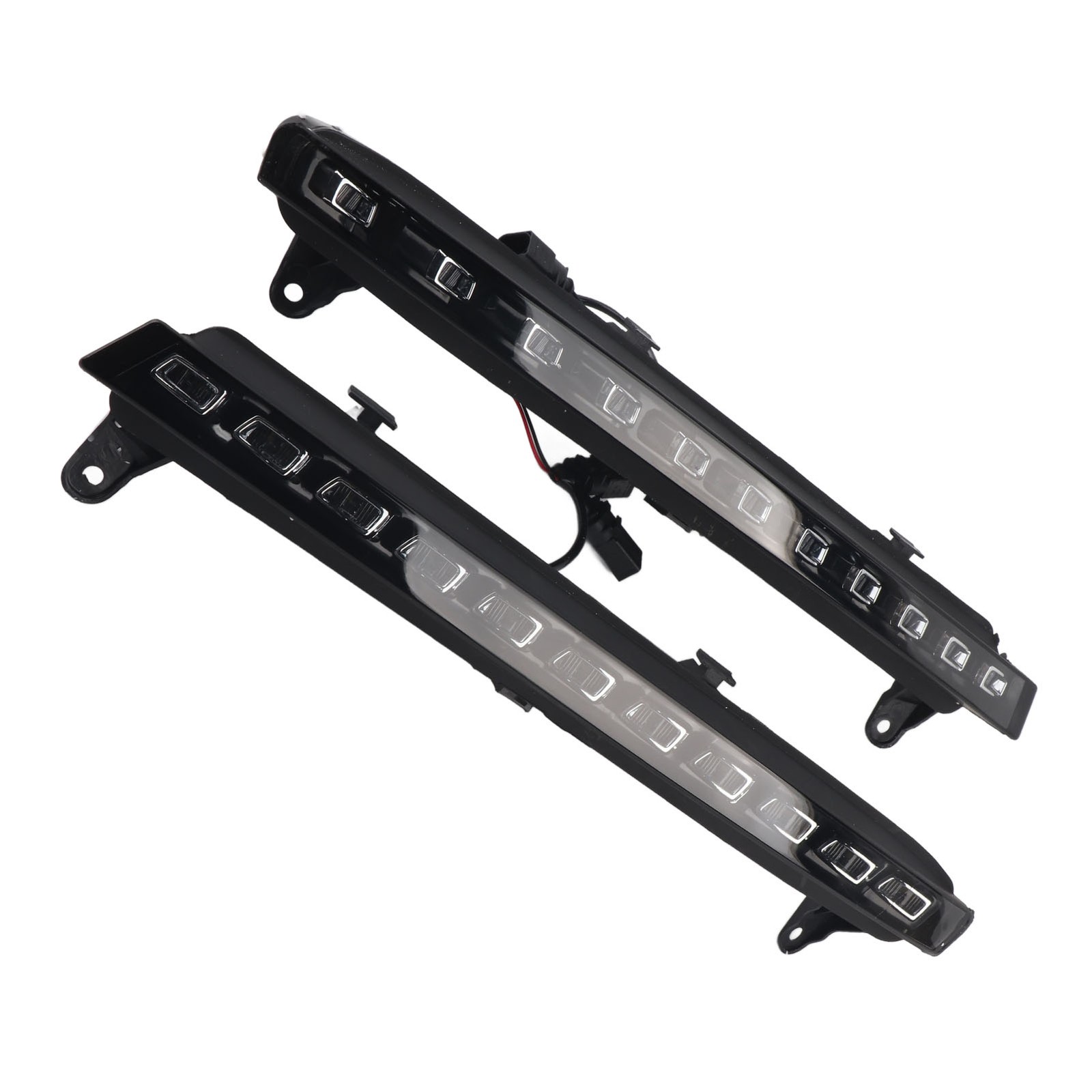 Car 1Pair Car Daytime Running Light Turn Signal 2‑Color DRL LED Fog Lamp For Q7