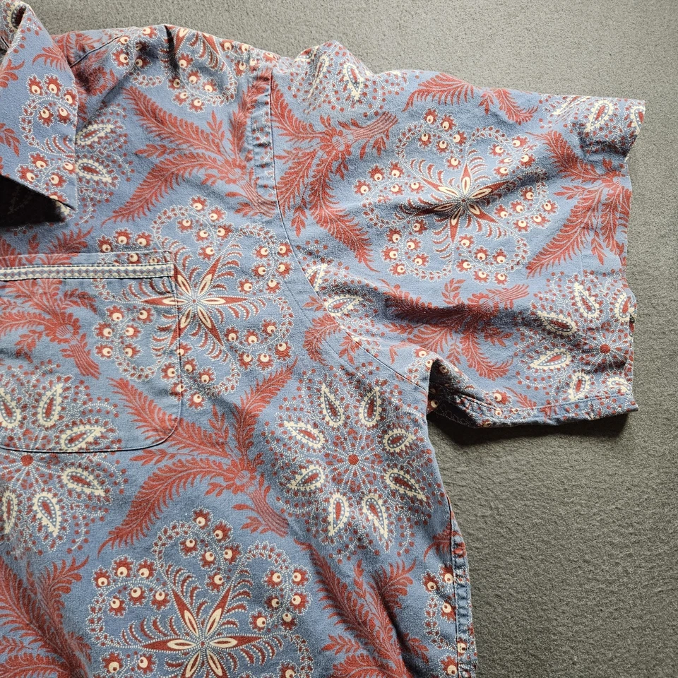 Polo Ralph Lauren Camp Paisley Vintage Bandana Botón Manga Corta Para Hombre Talla XL Foto 2 de 4