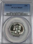 1958-D Washington Quarter 25C PCGS MS65