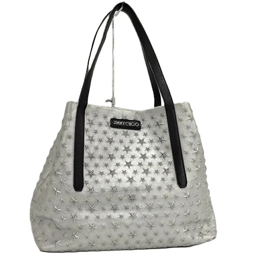 JIMMY CHOO Tote Bag Star Studs leather siler