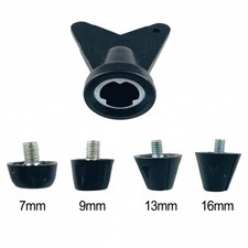 Black Plastic Metal Football Boot Studs Non-Slip Multiple Sizes for Sports