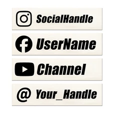 Custom Social Media Handle Decal Sticker – Personalized @Username Tag - 870-1