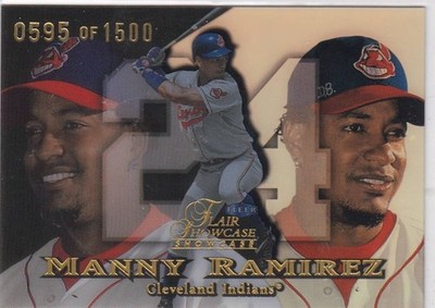 1999 Flair Showcase Row 1 Seat 40 Manny Ramirez Indians /1500 Free Shipping!
