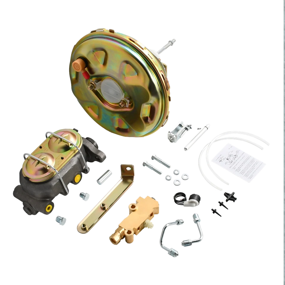 GM A F X 1964-72 Cuerpo 11" Zinc Power Brake Booster Cilindro Maestro Disco Batería Kit Foto 2 de 4