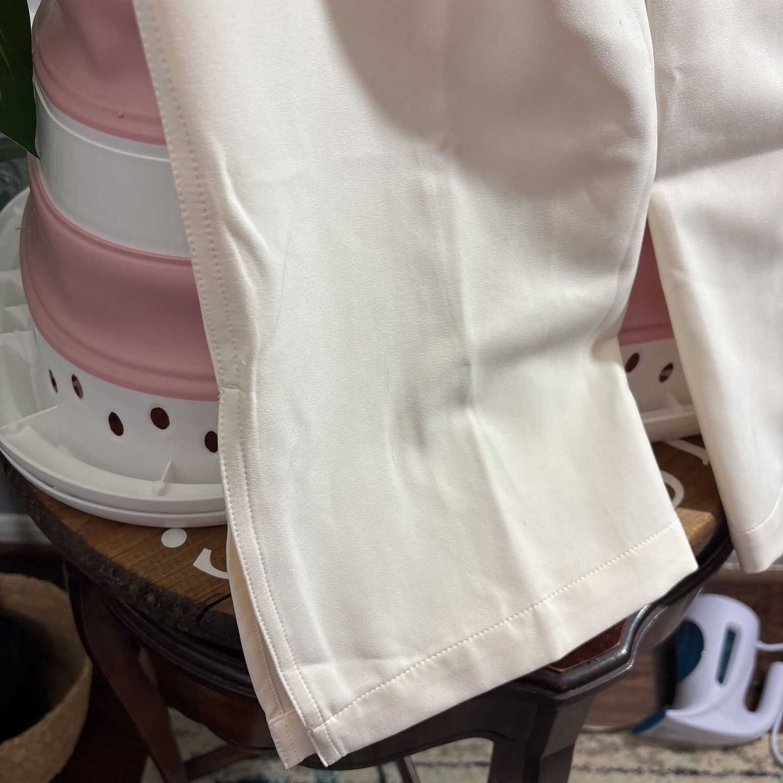 CALIA by Carrie Underwood Soft Scuba Wide Leg Pants in Light Cream - Sz M