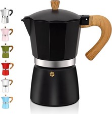Classic Italian Moka Pot - 12-Cup Stovetop Espresso Maker for Coffee Aficionados