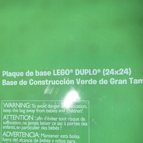 LEGO DUPLO 2304 Large Green Baseplate 24x24 Plastic 1&frac12;+ (1 Piece)