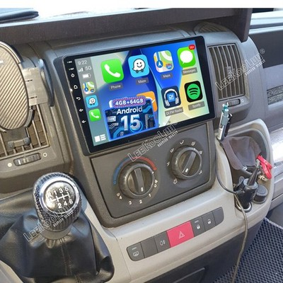 4+64GB Android15 Autoradio CarPlay Navi Für Fiat Ducato Citroën Jumper 2007-2023