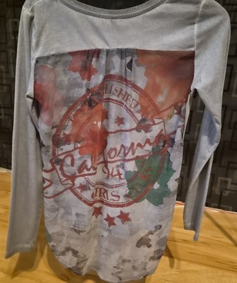 Shirt Damenshirt Bluse Gr. S 36 Key Largo   hinten Blusenähnlich Langarmshirt