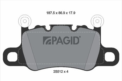 Bremsbelagsatz Scheibenbremse PAGID T2316N für PORSCHE 911 991 Speedster 992 GT3