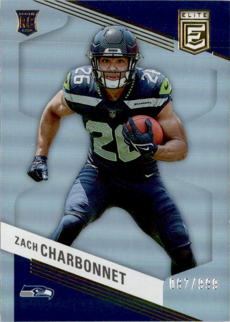 Zach Charbonnet 2023 Donruss Elite RC #199 067/999 Seattle Seahawks