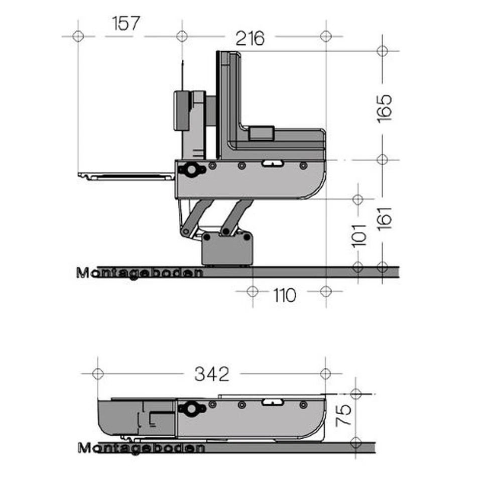Ritter Metall-Einbau-Allesschneider AES 62 SR Metall silber ab 45er Schublade - Bild 4 von 4