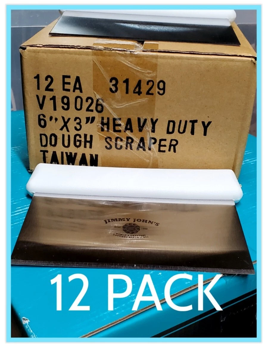 12 PACK Jimmy John’s 6x3” Heavy Duty White Stainles Steel Dough Scraper-Cutter
Opens in a new window