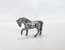 Vintage Sterling Silver Miniature Horse Stallion Figurine Silversmith Handmade