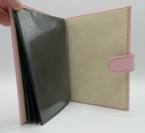 Barneys New York Photo Album Brag Book Leather 20 Clear 4x6" Pockets Pink - Picture 5 of 10