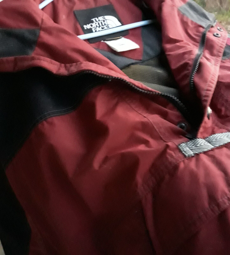 Chaqueta Pullover Grande Vintage THE NORTH FACE Años 90 RAGE GTX Granate Negra GORETEX - Imagen 16 de 19