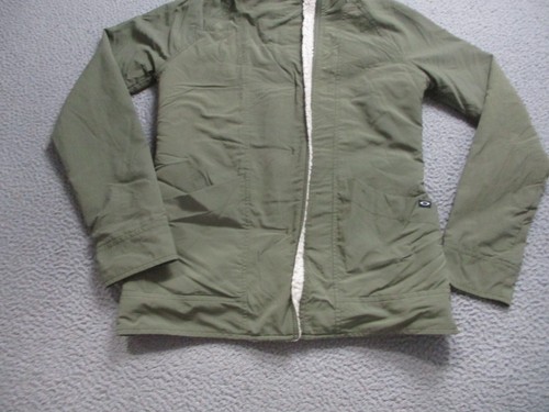 Oakley Jacket Womens Small Olive Green Sherpa Long Sleeve Tech Full Zip Y2K - Picture 3 of 16