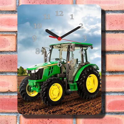 John Deere Traktor Design Wanduhr Neu Verpackt Ideales Geschenk Bauernhof Hängeuhr