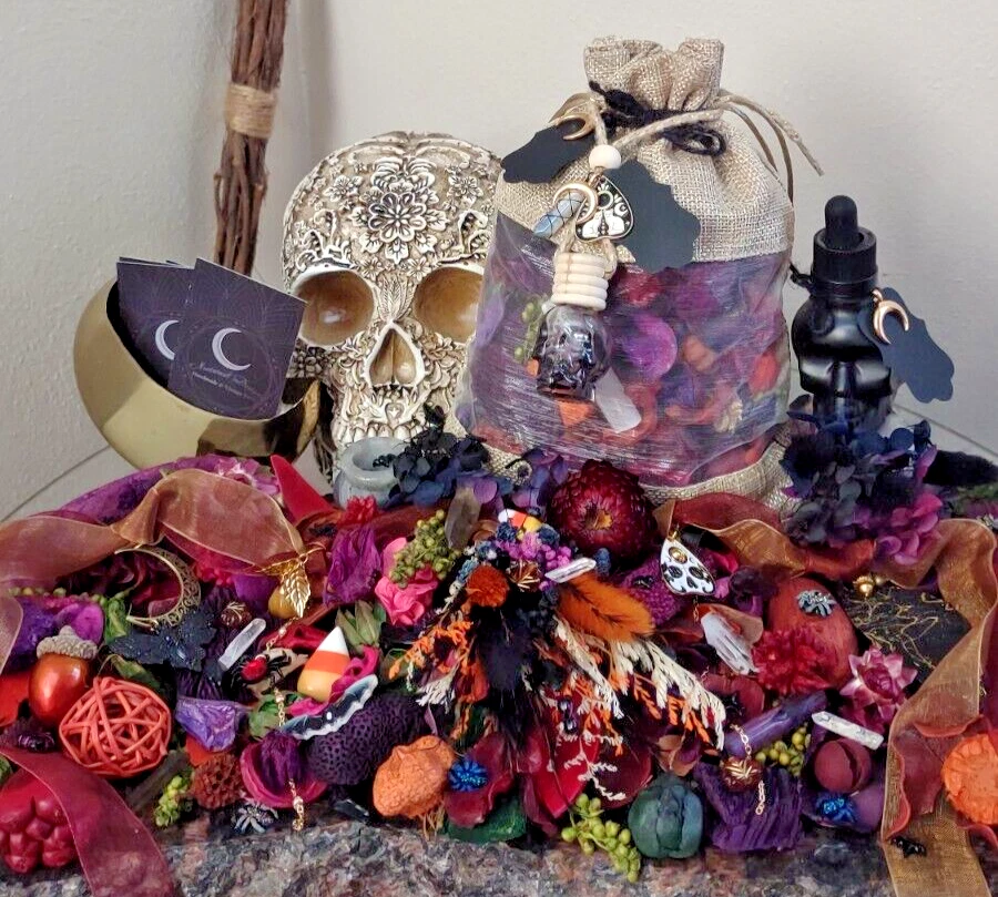 Juego de regalo de aromaterapia de Halloween Nag Champa popurrí perfumado, difusor y guirnalda Foto 4 de 4