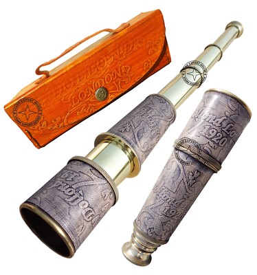 Roll over image to zoom in Nautical Brass Spyglass Brass Telescope 15  Inch