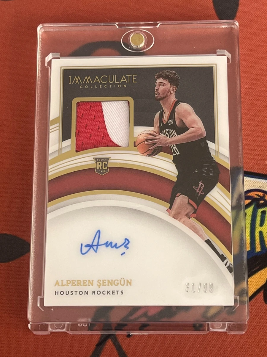 Alperen Sengun 2021-22 Panini Immaculate Rookie Patch Auto Jersey #31/99 RPA
