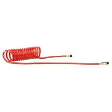 COILED AIR HOSE 40" LEAD RED
