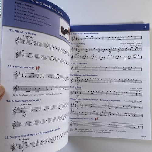 Libro de música de violín, conceptos básicos de cuerdas Pasos al éxito para orquesta de cuerdas (2011) #2 - Imagen 7 de 10